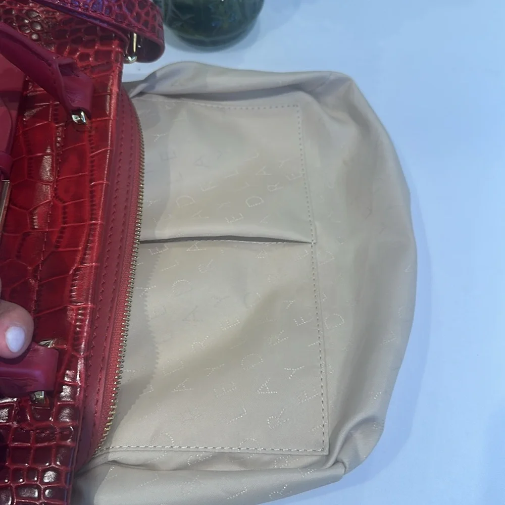 Radley London Agnes Red Croc-Embossed Leather Bag
